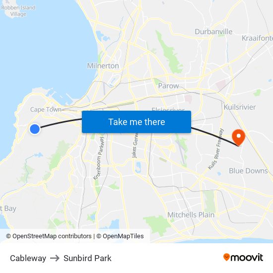 Cableway to Sunbird Park map