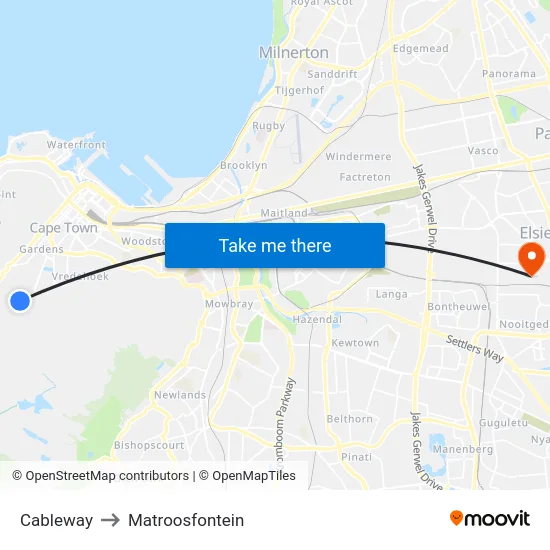 Cableway to Matroosfontein map