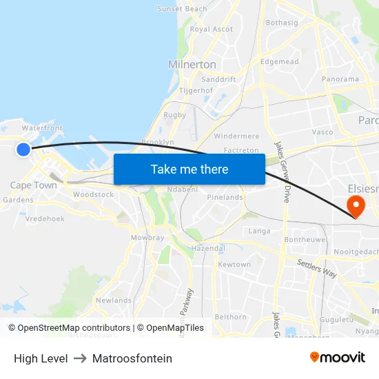 High Level to Matroosfontein map