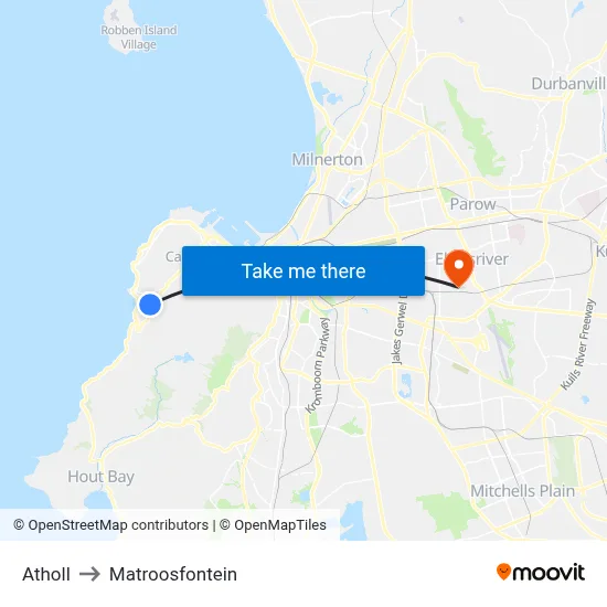 Atholl to Matroosfontein map