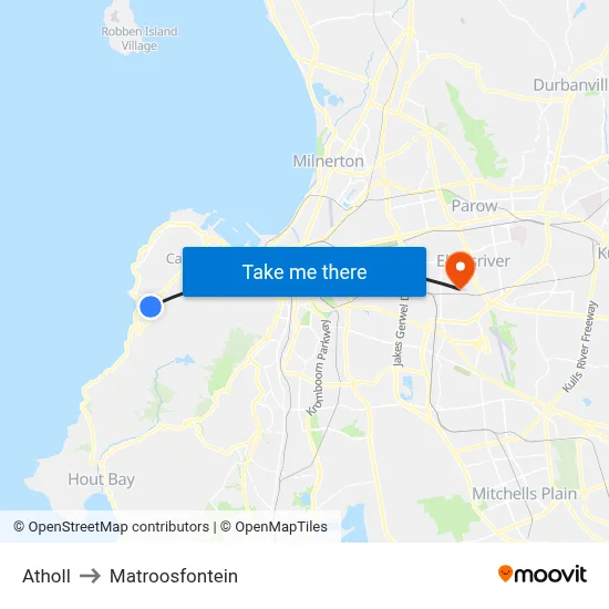 Atholl to Matroosfontein map