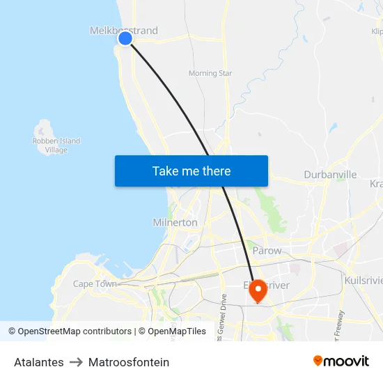 Atalantes to Matroosfontein map