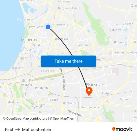 First to Matroosfontein map