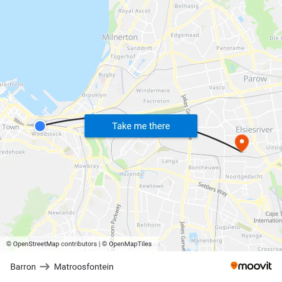 Barron to Matroosfontein map