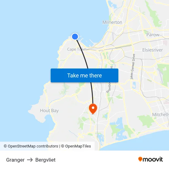 Granger to Bergvliet map