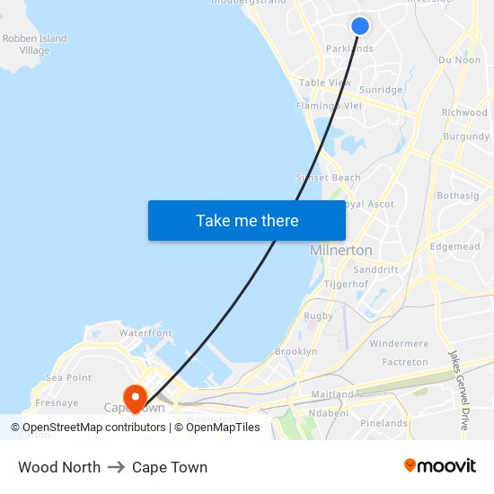 Wood North to Cape Town map