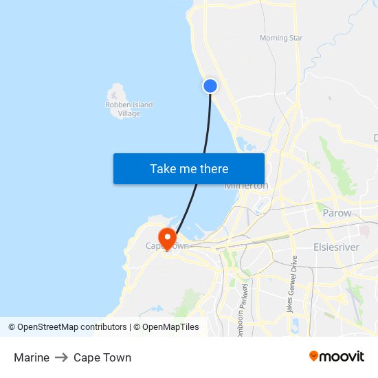 Marine to Cape Town map