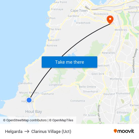 Helgarda to Clarinus Village (Uct) map