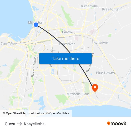 Quest to Khayelitsha map