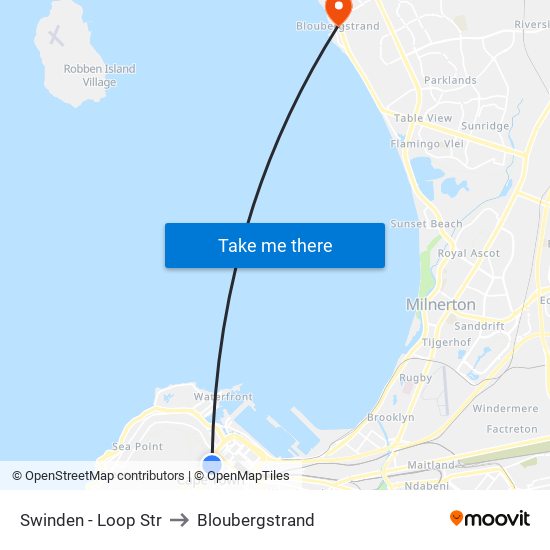 Swinden - Loop Str to Bloubergstrand map
