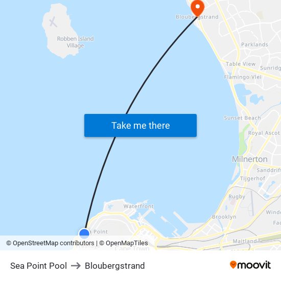 Sea Point Pool to Bloubergstrand map