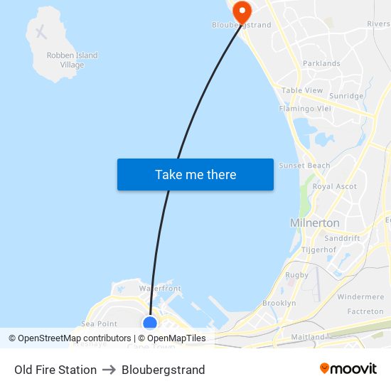 Old Fire Station to Bloubergstrand map