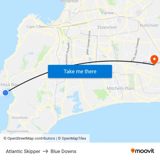 Atlantic Skipper to Blue Downs map