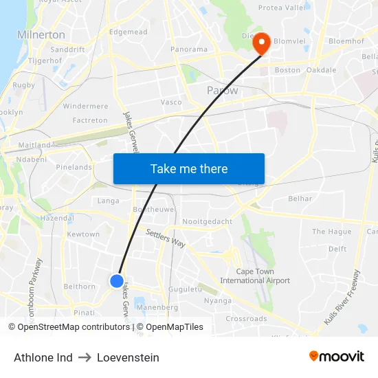Athlone Ind to Loevenstein map