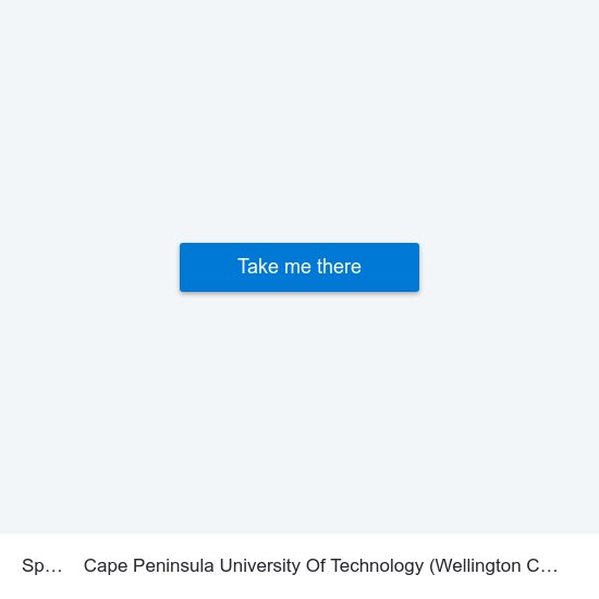 Spine to Cape Peninsula University Of Technology (Wellington Campus) map