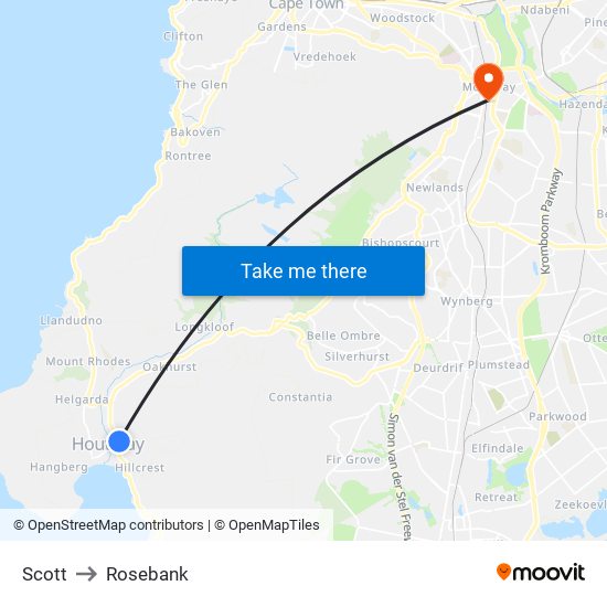 Scott to Rosebank map