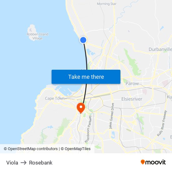 Viola to Rosebank map