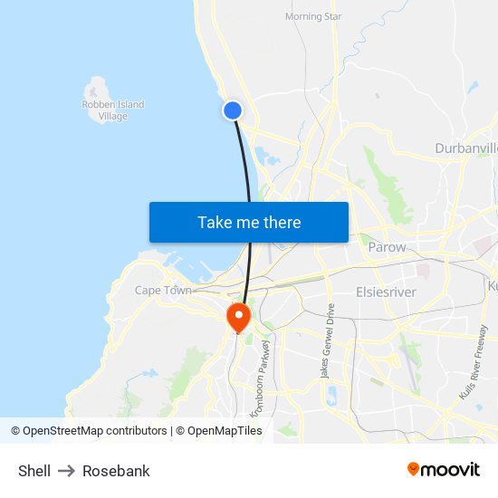Shell to Rosebank map