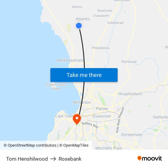 Tom Henshilwood to Rosebank map
