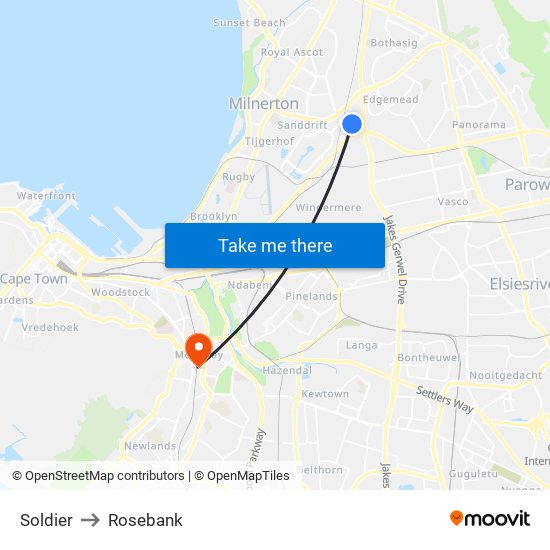 Soldier to Rosebank map