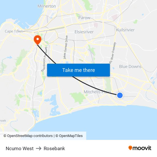 Ncumo West to Rosebank map