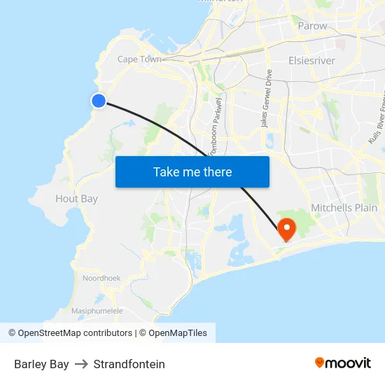 Barley Bay to Strandfontein map