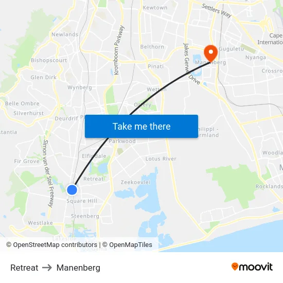 Retreat to Manenberg map