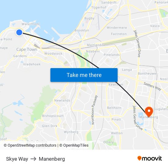 Skye Way to Manenberg map