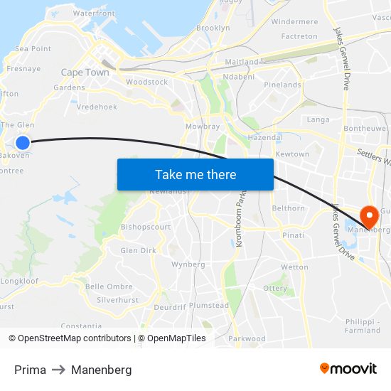 Prima to Manenberg map