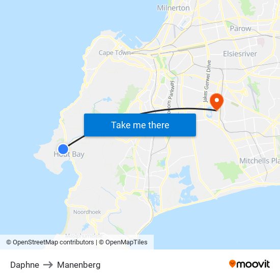 Daphne to Manenberg map