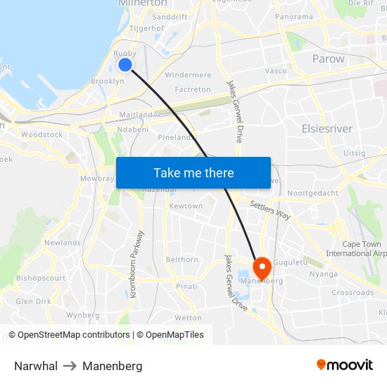 Narwhal to Manenberg map