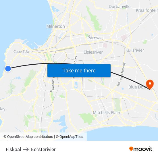 Fiskaal to Eersterivier map