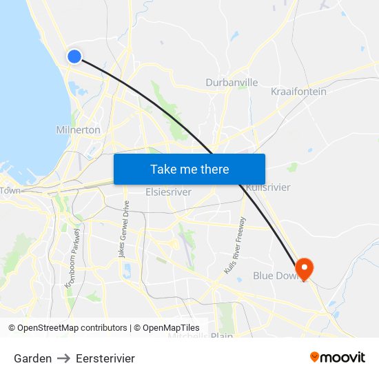 Garden to Eersterivier map