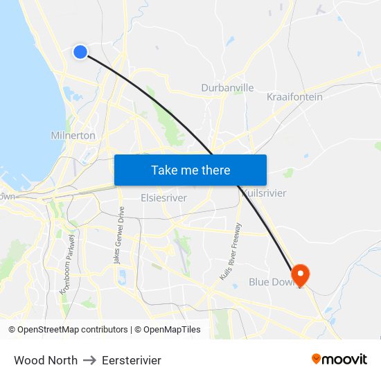Wood North to Eersterivier map