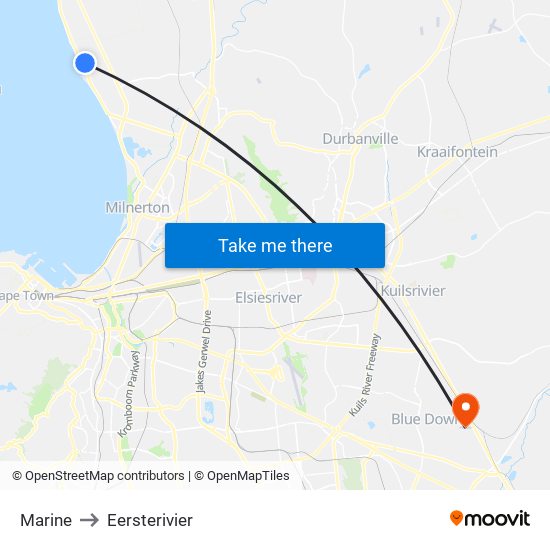Marine to Eersterivier map
