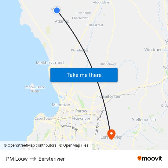 PM Louw to Eersterivier map