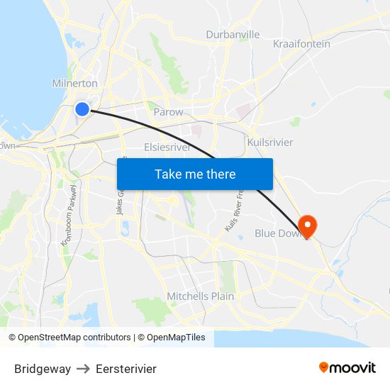 Bridgeway to Eersterivier map