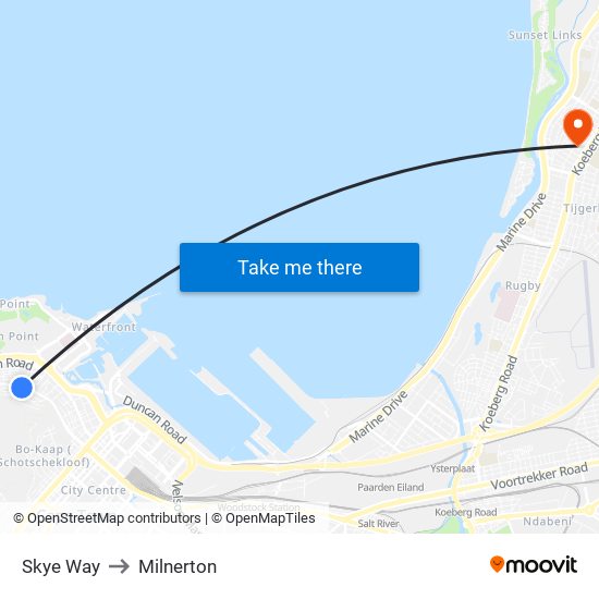 Skye Way to Milnerton map