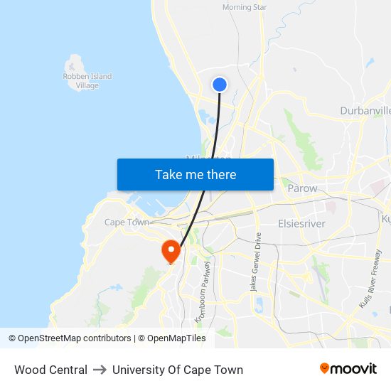 Wood Central to University Of Cape Town map