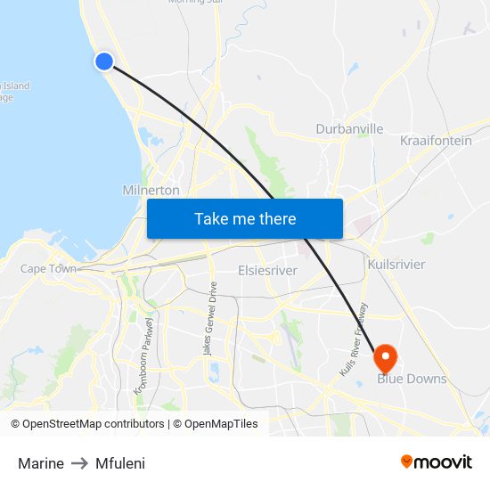 Marine to Mfuleni map