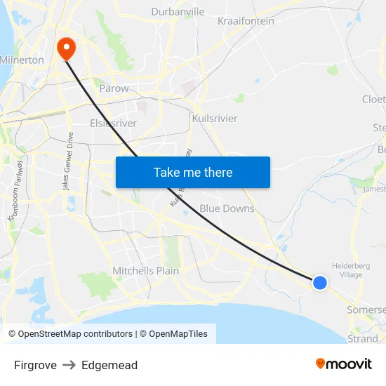 Firgrove to Edgemead map