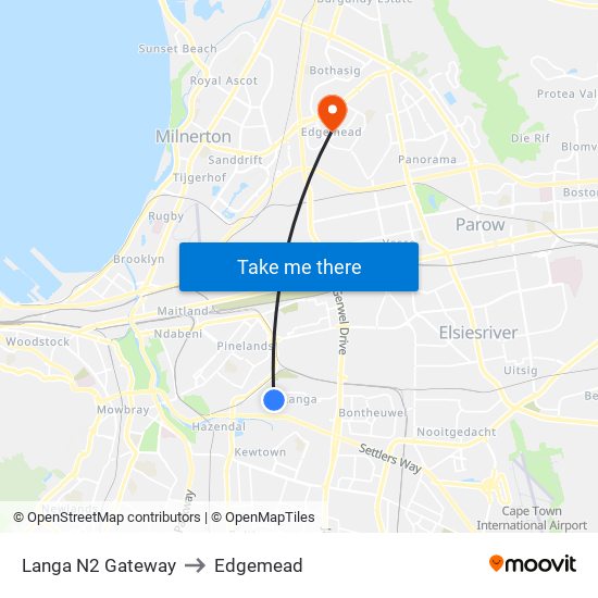 Langa N2 Gateway to Edgemead map