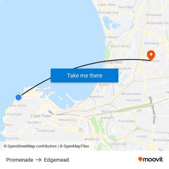 Promenade to Edgemead map