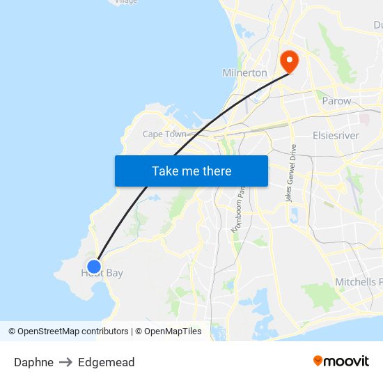 Daphne to Edgemead map