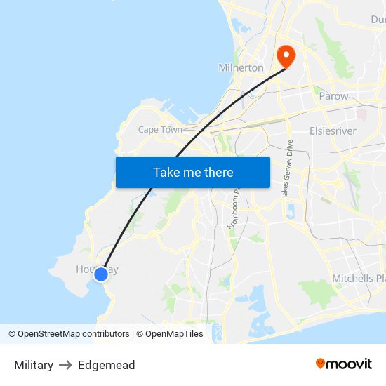 Military to Edgemead map