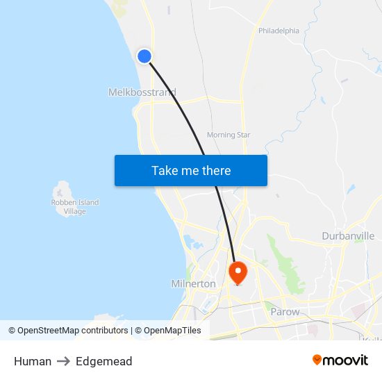 Human to Edgemead map