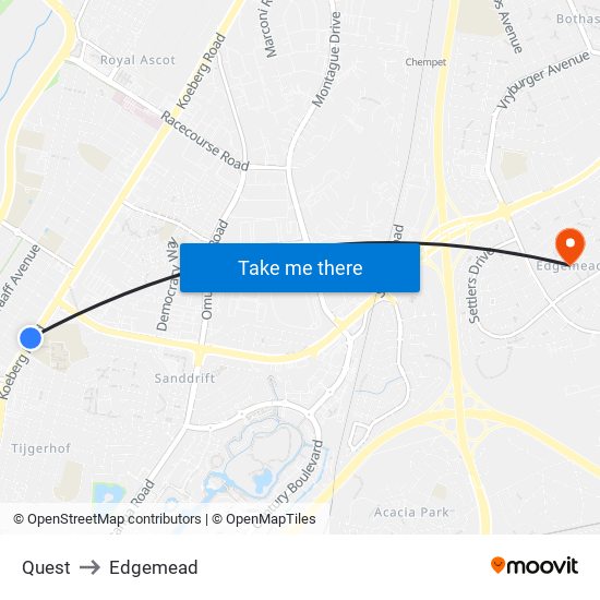 Quest to Edgemead map