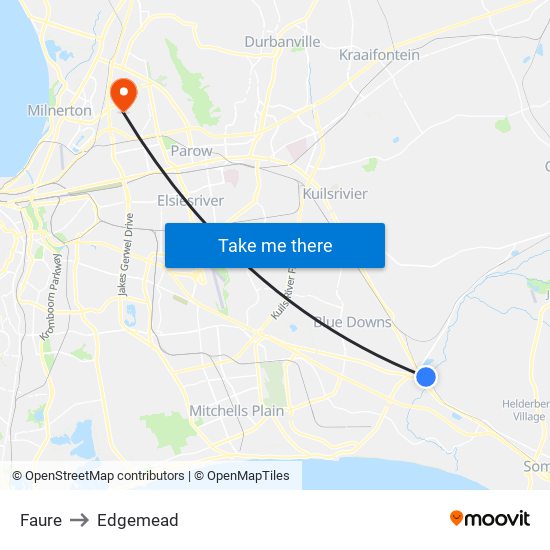 Faure to Edgemead map