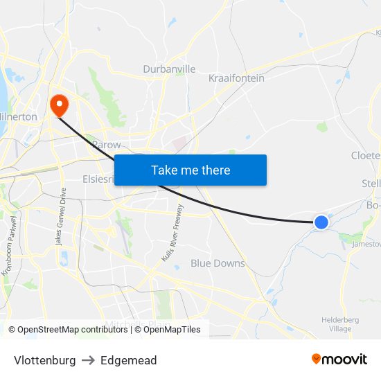 Vlottenburg to Edgemead map