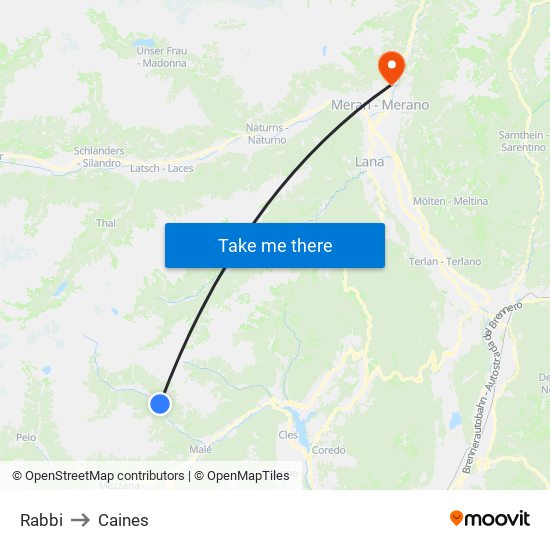 Rabbi to Caines map